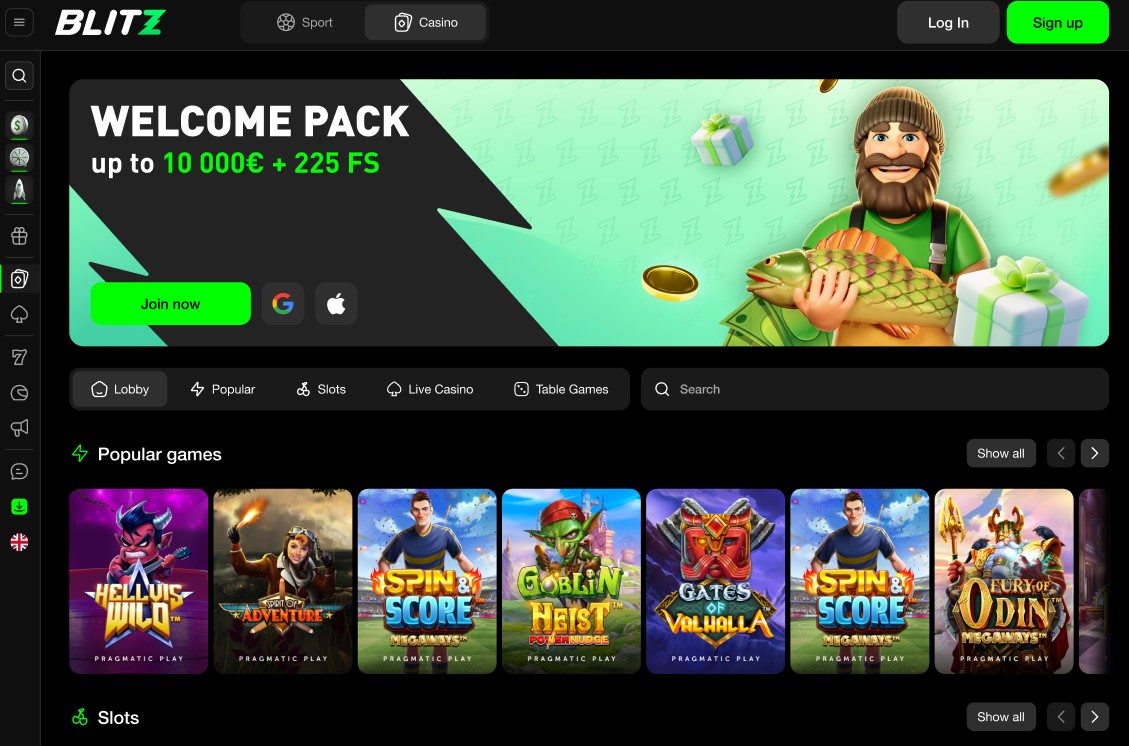 Hero image of Blitz Casino gameplay