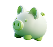 Illustration of a piggy bank for savings